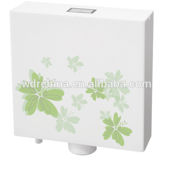dual flush top push water saving decorative design plastic toilet cistern