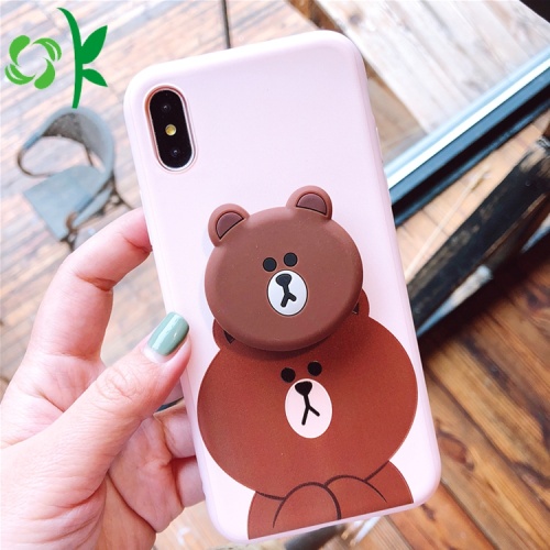 Funda de silicona 3d de dibujos animados para Apple