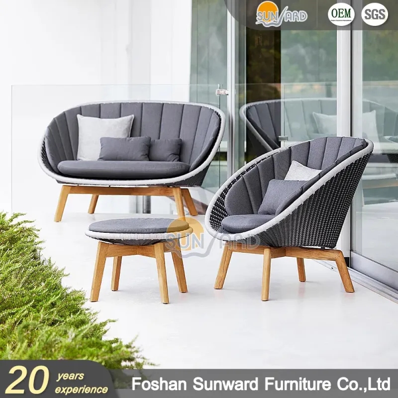 Modern Balcony Teak Sofa Set