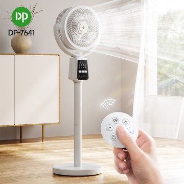 7`` Solar Rechargeable Standing Remote Fan with Bulbs-7641