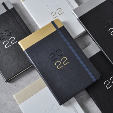 Custom Logo PU Leather Hardcover 2024 A5 Agenda Planner