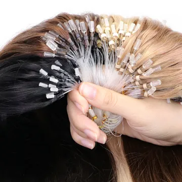 MRSHAIR Micro Ring Hair Extensions 1g/Stand 100strands Machine Remy Blonde Brown Micro Bead Loop Human Hair Extensions