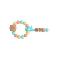 Wooden Ring Silicone Teething Baby Teether Toys