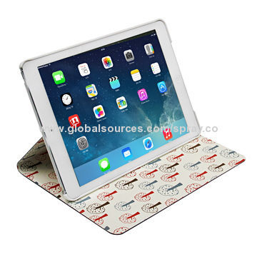 Two-sides flexible Changed Using PU Leather Folio Stand Cover for iPad Air with 6 Slots Inside