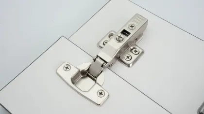 Push open soft close snap-on locking hinge