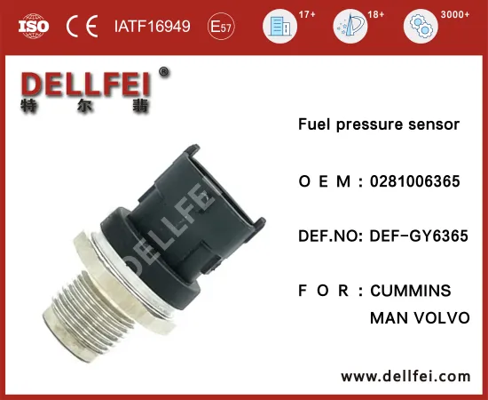 Diesel Fuel Rail Pressure Sensor Valve 0281006365 for CUMMINS,MAN,VOLVO