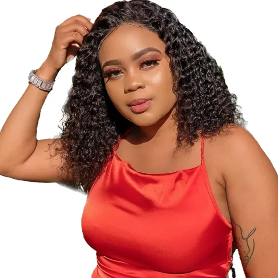 Wholesale Black 8-16 Inch Human Hair Curly Bob Lace Wigs Vendor,Cheap 4x4/13x4 Closure Bob wig Pre plucked With Baby Hair