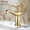 Light Luxury Titanium Golden Antique Basin Mixer taps