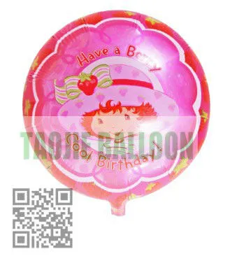 18 inches strawberry girl balloons,foil helium balloon