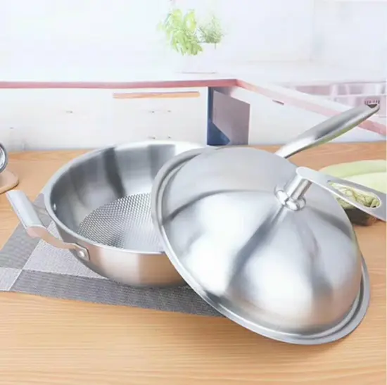 Multipurpose Use Stainless Steel Pan with Lid