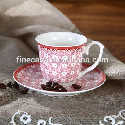 100CC Elegant Fine New Bone China Fancy Coffee Cup and Saucer of Oriental Manor