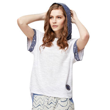 Fashionable Women's T-shirt with Hood