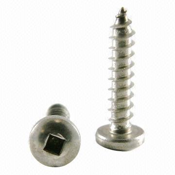Square Drive Self Tapping Screw, Made of Steel, Stainless Steel and Brass