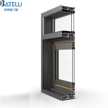 Modern Aluminum Rotating Casement Window with Broken Bridge Technology and Full Protection