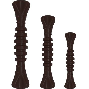 Percell 4.5" Nylon Dog Chew Spiral Bone Chocolate Scent