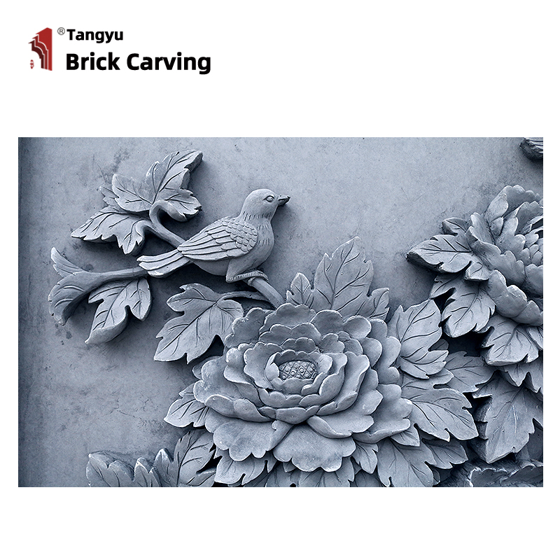 Floral and animal relief murals