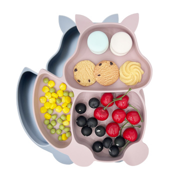 Squirrel Shape Silicone Baby Plate