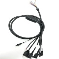 Cablaggio con staffa multi-ramo VT-7 con connettori USB RJ45 e multi-tipo