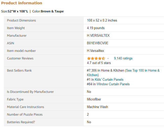 Size Inforamtions.