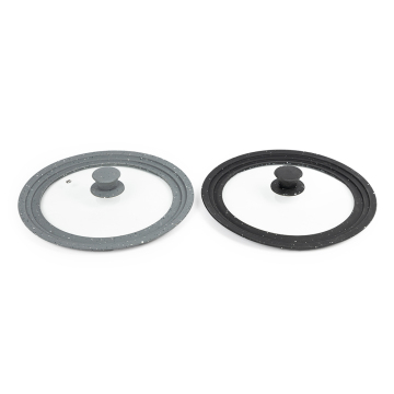 Tutup kaca rim silikon melangkah untuk periuk dan kuali - 20-24 cm - 3 keping