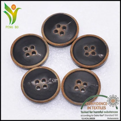 charred black suit real buffalo horn buttons
