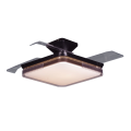 43 inch Black Square Ceiling Fan with LED Module