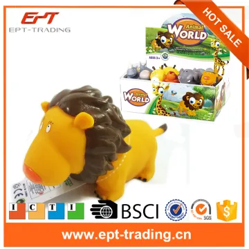 Cute vinyl cartoon wild animal world toys for wholesale