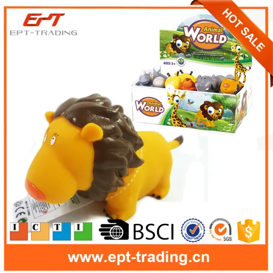 Cute vinyl cartoon wild animal world toys for wholesale