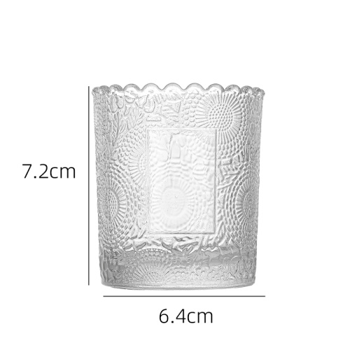 Vela de velas finas - recipiente de vidrio pequeño