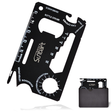 Compact multi-tool-kaart met LED-licht voor reizen en kamperen
