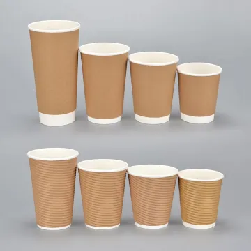 8oz 12oz 16oz Kraft Paper Coffee Cups
