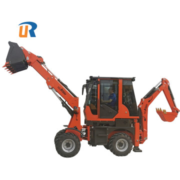 China Mini Wheel Front End Loader with Rock Bucket - Backhoe Loader Price