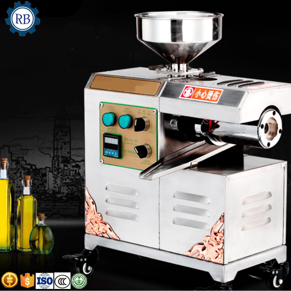 Homemade soybean oil press small business peanut hot oil press machine tea seed cold oil mill