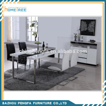 White High Gloss Wooden Dining Table Set,Dining Table and Chairs