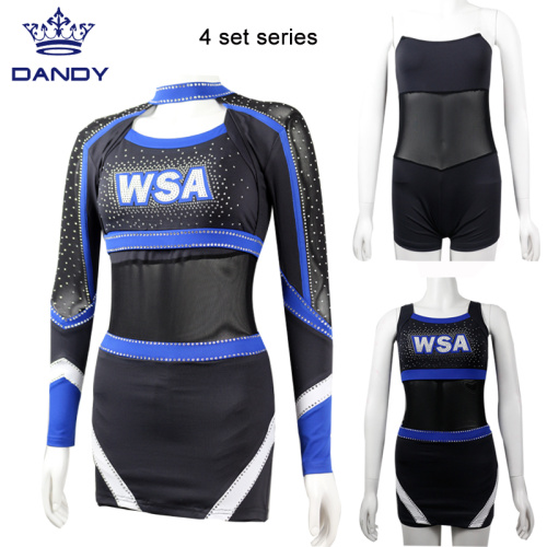 4 Pieces Cheer Crop Top Uniforms