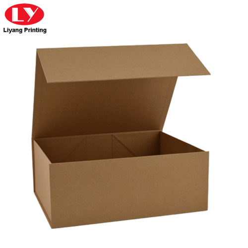 Foldable Flat Pack Kraft Paper Gift Box