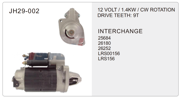 Lucas truck starter parts-JH29-002-X