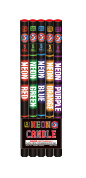 5 Ball Neon Candle Fireworks