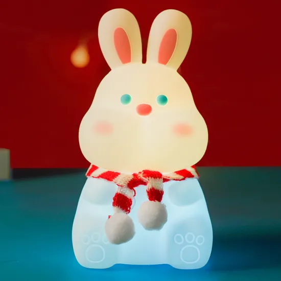 Silicone Touch Sensor LED Bunny Lamp - Night Light for Kids and Babies