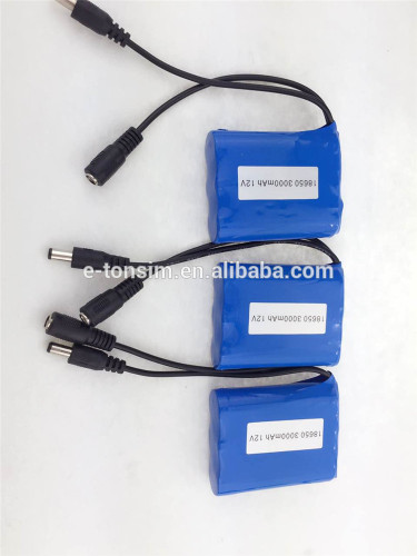 11.1v 18650 3000mAh li ion battery pack for alarm system