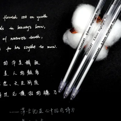 Seamiart 0.8mm White highlighter Pen