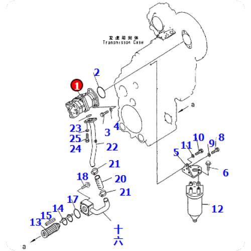 Wheel loader WA380-3 gear pump 705-51-20440