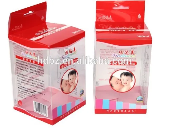 customized plastic pp printed box for baby bottle