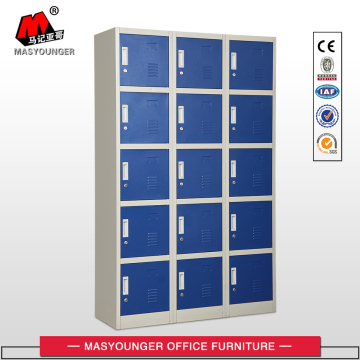 15 Doors Blue Metal Locker
