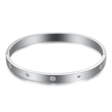Laser Engraved Stainless Steel and Titanium Diamond Bracelet Wholesale