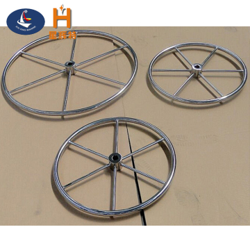 Stainless Steel 6 Spoke Boat Steering Wheel with Knob - Marine Supplies for Yachts