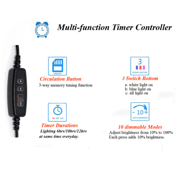 Luzes de aquário LED subaquáticos com timer