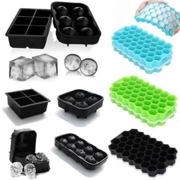 Fabricante de helados de goma de grado de comida de verano - bandeja de hielo reutilizable de 6 cavidades para bar