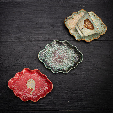 Cours de lotus en porcelaine cuit au four