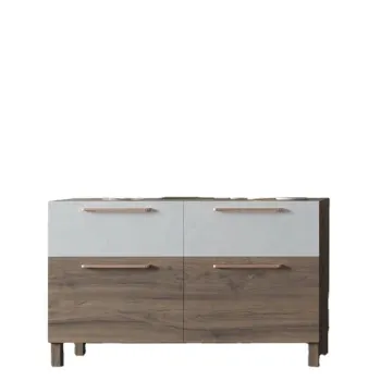 Modern IMK Wooden Cabinet with Steel Frame for Living Room Storage